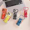 Luxury New "Trendy " WBC Style Pull strap bracket Case For iPhone 17 16 15 14 13 Pro Max 17AIR Shockproof Matte Hard Cover