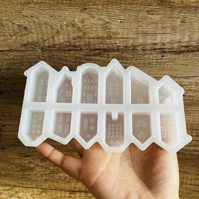 Versatile Christmas House Mold with European Design Suitable for DIY Epoxy Resin Casting Gypsum Projects Aromatherapy Creations
