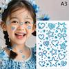 Colorful Face Rhinestone Stickers 1 Sheet Self Adhesive Heart Star Design for School Talent Show Stage Makeup