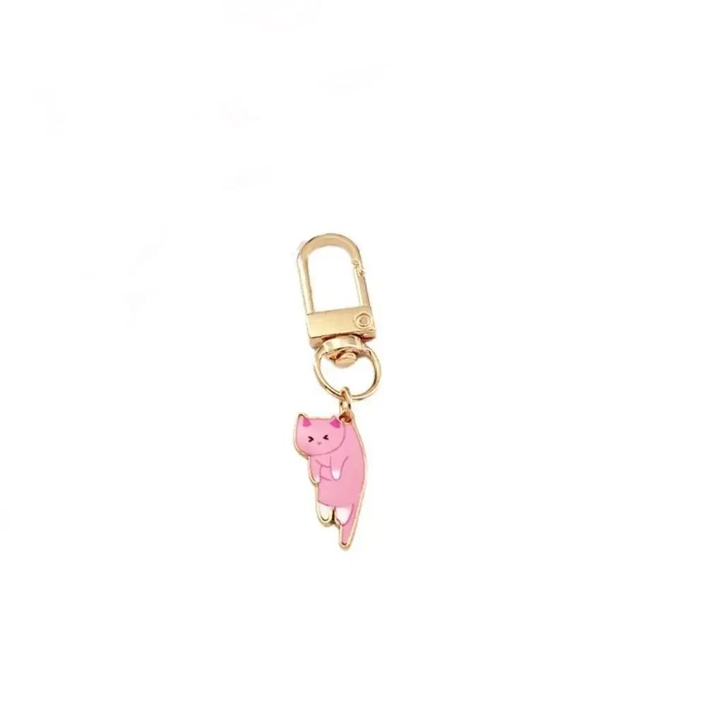 Kawaii Enamel Electroplate Brooch Cat Cartoon Alloy Antiglare Geometric Lapel Pin Women