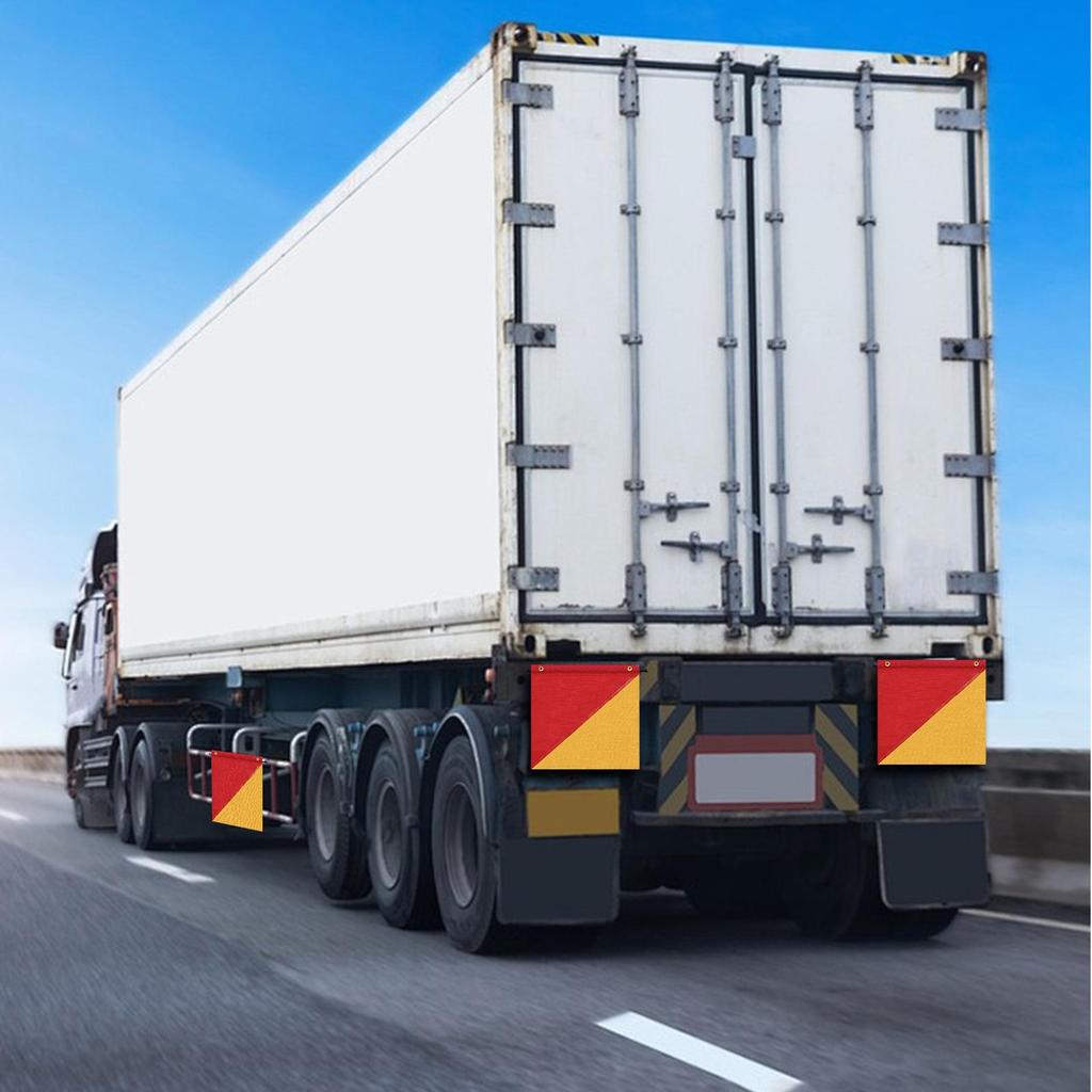 Fahne für LKW 6 Stück Warnflaggen mit Gummiseil 18 x 18 Zoll Hochsichtbares Banner für LKW-Ladung Landwirtschaftliches Abschleppfahrzeug