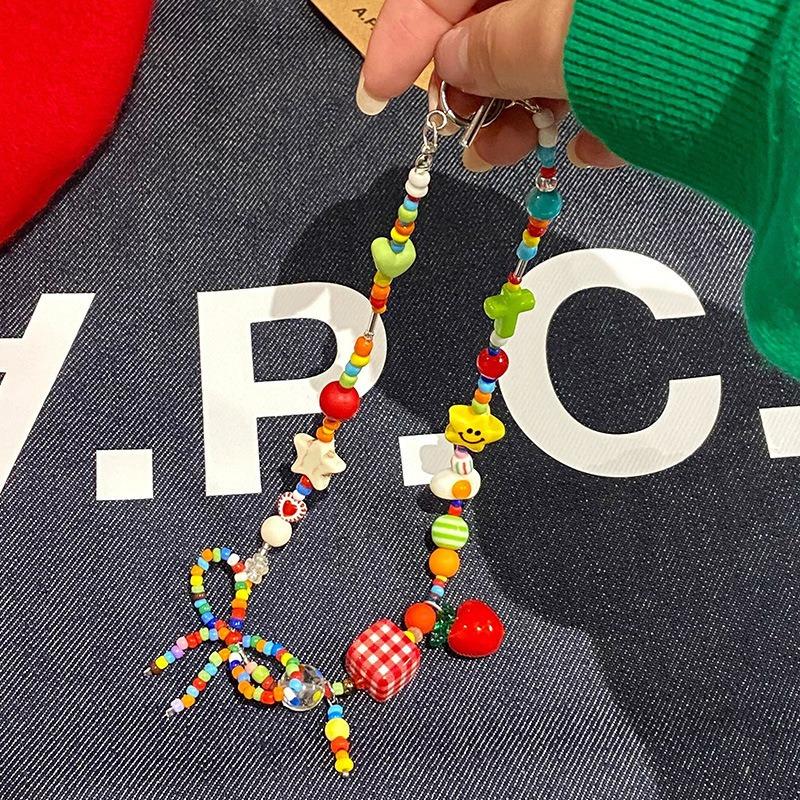 Color Summer Small Fresh Apple Beaded Necklace Women's High Sense Niche Design Collarbone Chain Birthday Gift