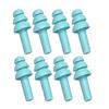 4 Pairs Noise Cancelling Earplugs Washable Sleeping Soundproof Silicone Protective Slow Rebound Blue