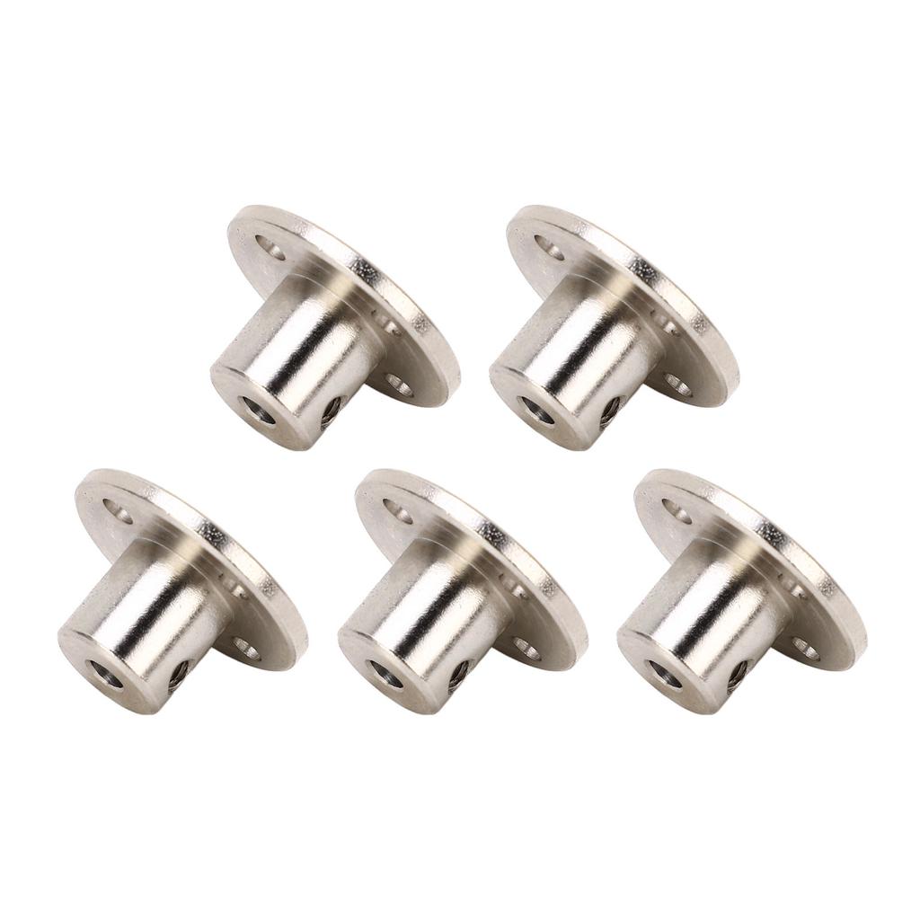 5pcs Flange Coupling Connector Professional Stainless Steel 3mm Inner Diameter Rigid Flange Shaft