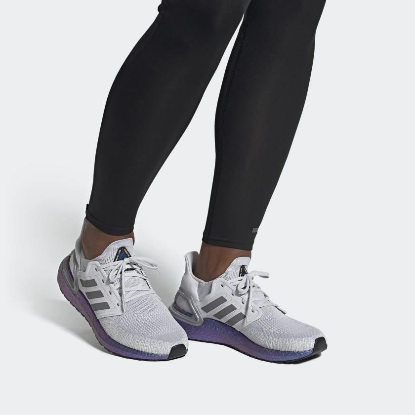 Nye Adidas Ultra Boost 20 Dash Grey Blå Fiolett Dame EG1369