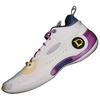 Li Ning WOW 10 Abrasion Resistant Abrasion Resistant Low top Basketball Shoes Men's White Purple PE Version ABAS083-10