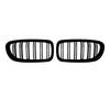 2PCS Car Front Bumper Hood Grilles Single And Double Line Style Upper Racing Grills Accessory For BMW 5 Series F10 F11 2011-2017