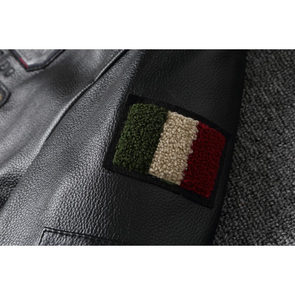 Chinese Size Indian Embroidery Coat Genuine Cowhide Casual Leather Jackets for Men Leather Jacket Spring Autumn