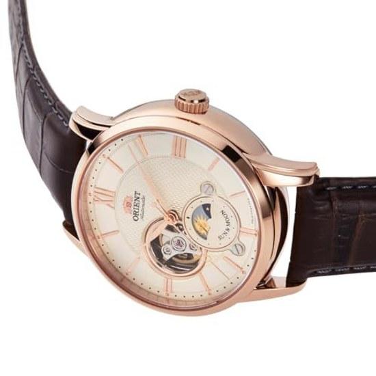 ORIENT SUNMOON Automatische Mechanische Uhr Herstellergarantie für Inlandsmarkt Klassisch RN-AS0002S Herren Weiß Silber