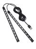 1.3 Meters*2 LED Foot Light Strip Black+Transparent Blue