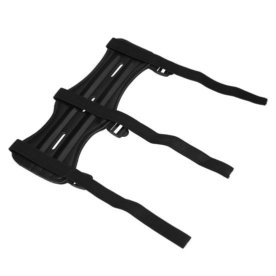 3 Straps Leather Archery Arm Guard  Outdoor Hunting Safety Protection Gear