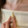 Brushed Metal Christmas Tree Necklace High-end Exquisite Neck Pendant  for Gift