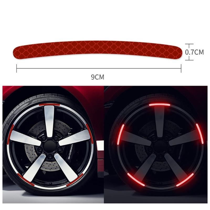 Reflective Wheel Rim Stripe Decal Sticker for Car Motorcycle Wheels Cycling Bike Bicycles Night Safety Decoration Stripe
