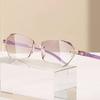 New Diamond Cut Rimless Glasses Ultra-light Trend Elderly Anti-blue Reading Glasses Fashion High Definition Presbyopia Glasses