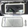 SEAMETAL – miroir de maquillage LED pour voiture, 3 couleurs de luminosité, variable, plaque de pare-soleil HD, miroir de vanité, écran tactile,