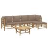 VidaXL Garden Lounge Set 6 Pcs with Taupe Cushions Bamboo 3155116