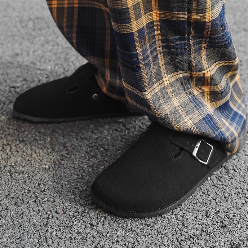 2026 Men Mules Shoe with Arch Support Unisex Classic Beach Birkenstok Mens Shoes Men's Suede Sandals Retro Cork Clogs