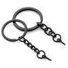 10 шт., черная цепочка для ключей в виде лобстера 25 мм 30 мм, сумка для самостоятельного изготовления ювелирных изделий, аксессуары
