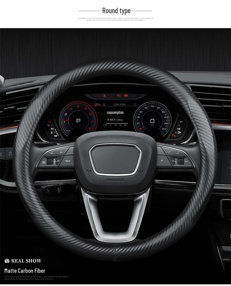 Genuine Leather Steering Wheel Cover for Hyundai ix35, Elantra Yuedong, Mingtu, and Festa - Ultra-Thin Design