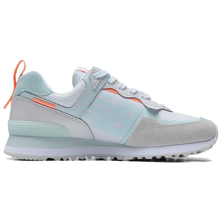 New Balance Nb 574 Series Retro Casual Fabric Synthetic Leather Low Top Casual Running Shoes Women Sneaker Gray Blue WL574ISC