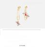 Asymmetrical Female Love Letter Earrings Cute Fashion Mosquito Coil No Piercing Ear Clip