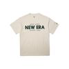 New Era Logo Loose Fit Round Neck Short Sleeve T-Shirt Unisex T-Shirts Beige 14112257