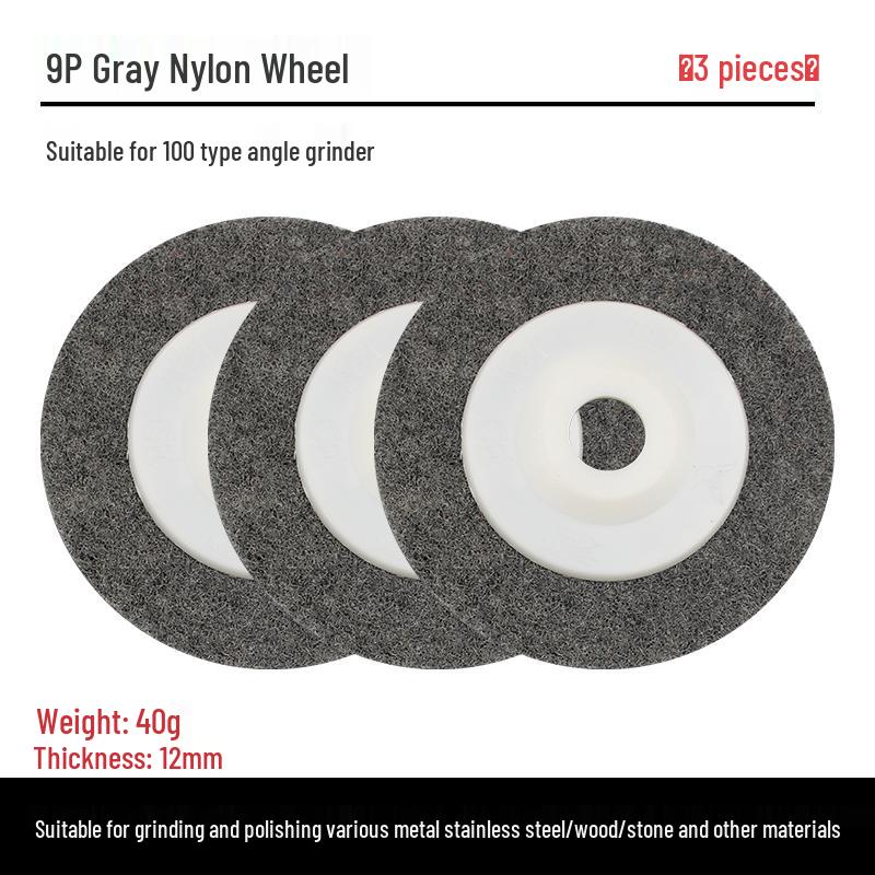 Nylon Fiber Polishing Wheel for Angle Grinder - Metal Grinding, Rust Removal, Stainless Steel and Wire Drawing Disc