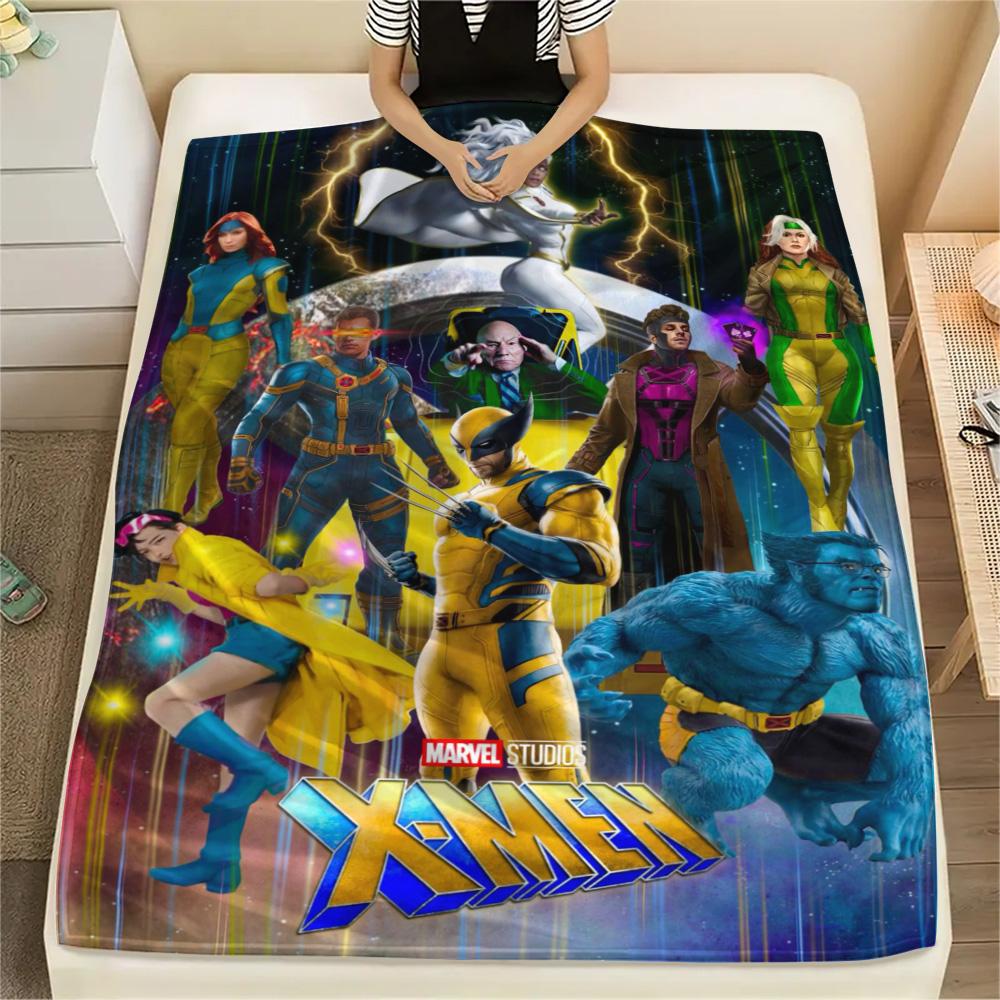 Xmen Superhero Team Graphic Blanket Sofa Blanket Camping Trip Sheet Air Conditioning Blanket Outdoor Plush Blanket