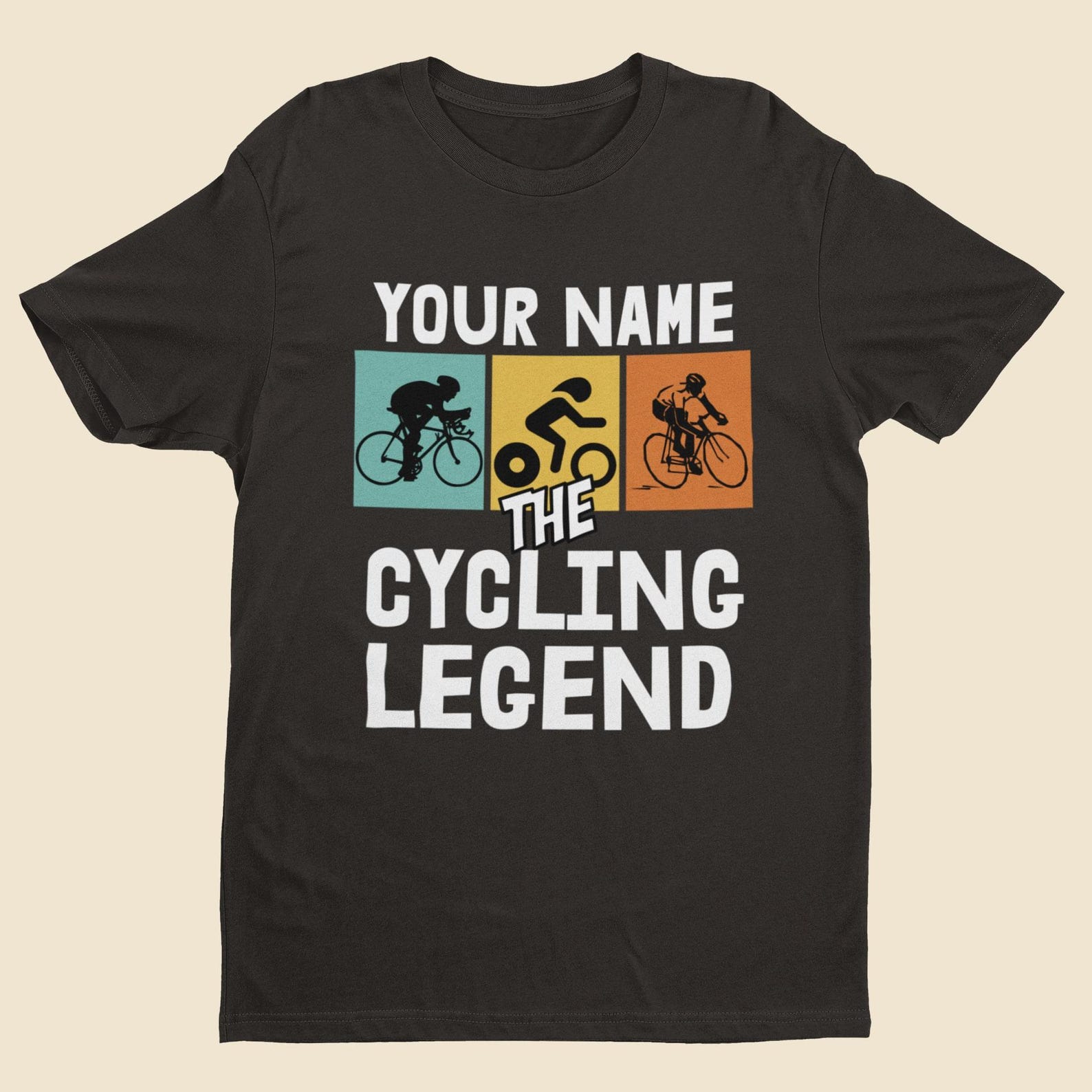 Kids Personalised Cycling T‑Shirt – Custom Name “THE CYCLING LEGEND” Youth Bike Tee, Birthday Gift M