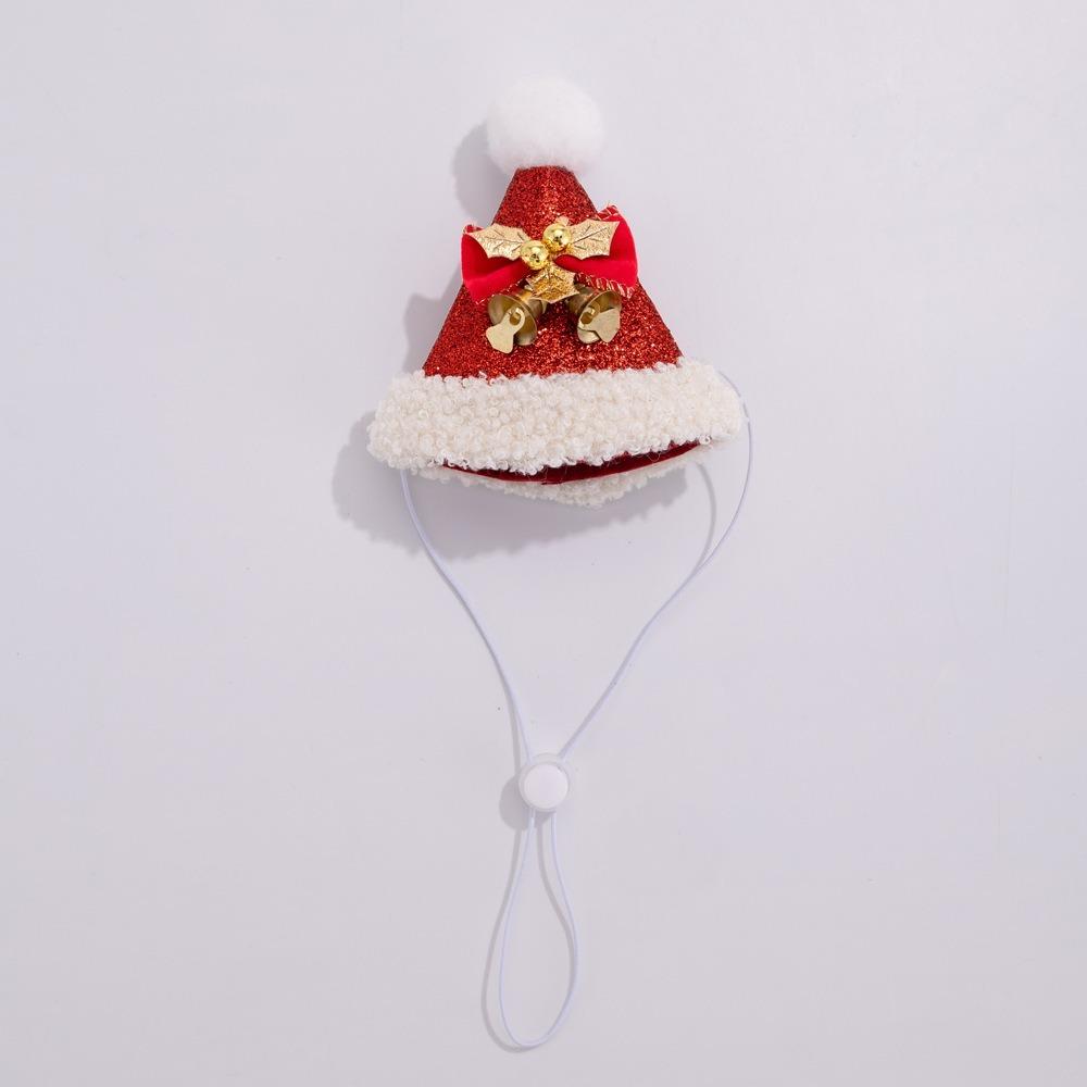 Reusable Christmas Cat Hat Red Cute Cartoon Xmas Cat Custom Autumn Winter Decorative Pets Dress Up Supplies for Dogs