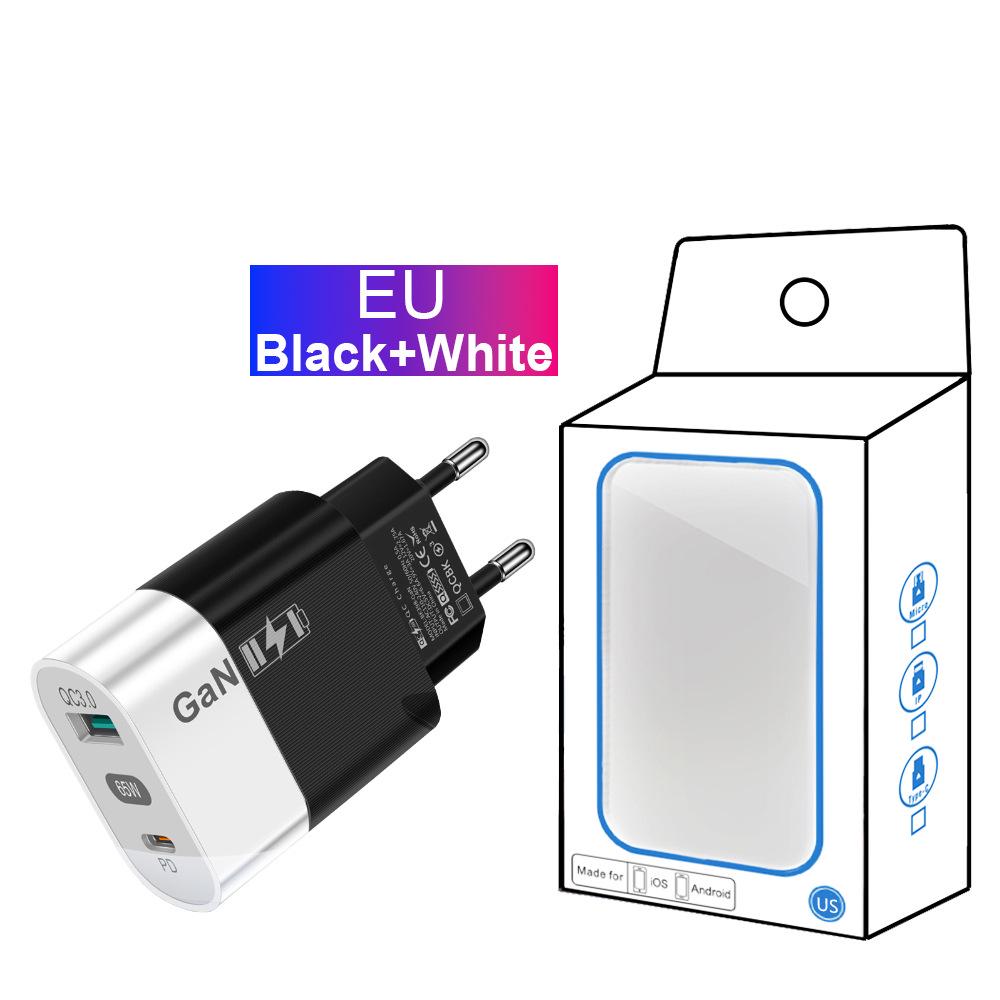 33W GaN USB Charger: QC 3.0 & PD Fast Charging, 9V/12V, US/EU Standard