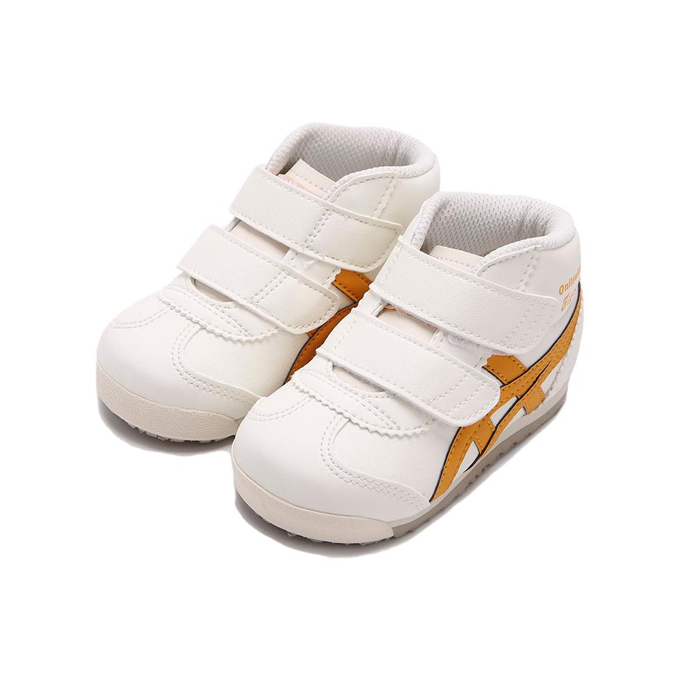 Onitsuka Tiger Mexico Mid Runner TS Comfortable Durable Lightweight Mid-Top Running Shoes Baby sneaker White Yellow 1184A133-100