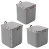 Houndstooth Storage Bags for Clothes Quilts 180L Non-Woven Fabric Foldable Moving Packing Storage Box with Handles