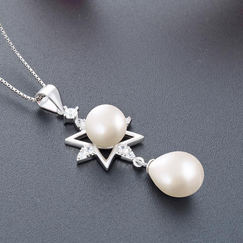 Lindon 925 Sterling Silver Classic Women Necklace Pendant Zircon Fashion Gift