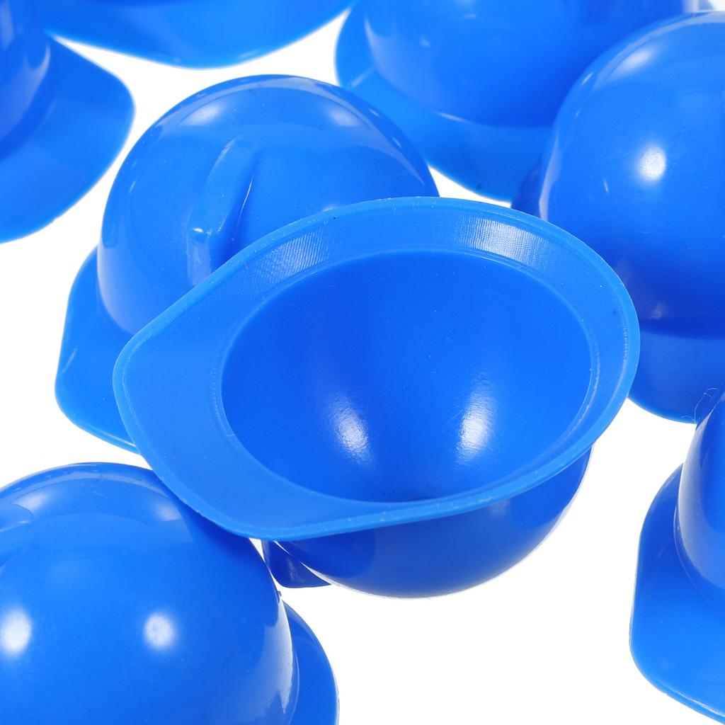 20Pcs Miniature Construction Portable Plastic Safety Hats for Pet Head Protection Cake Toppers Party Decor