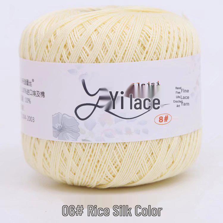 8# 100% Cotton Lace Yarn - 50g Ball, 400m, Strong Twist Crochet Thread for Hand-knitting, Flowers, Hats, and Cardigans - Free Shipping.