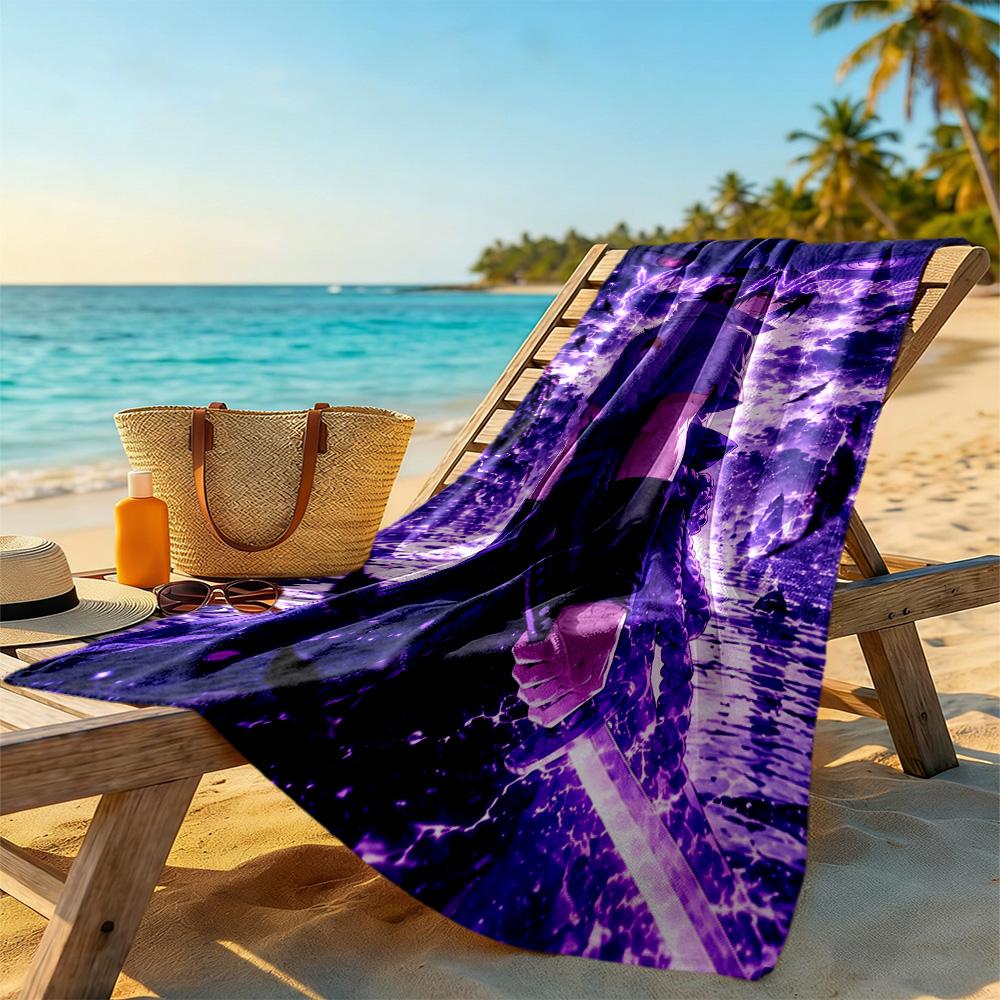 Naruto Character Customized Name Beach Towel Super Soft Microfiber Quickdry Fabric Suitable for Swimming Gym Camping Yoga Vacation