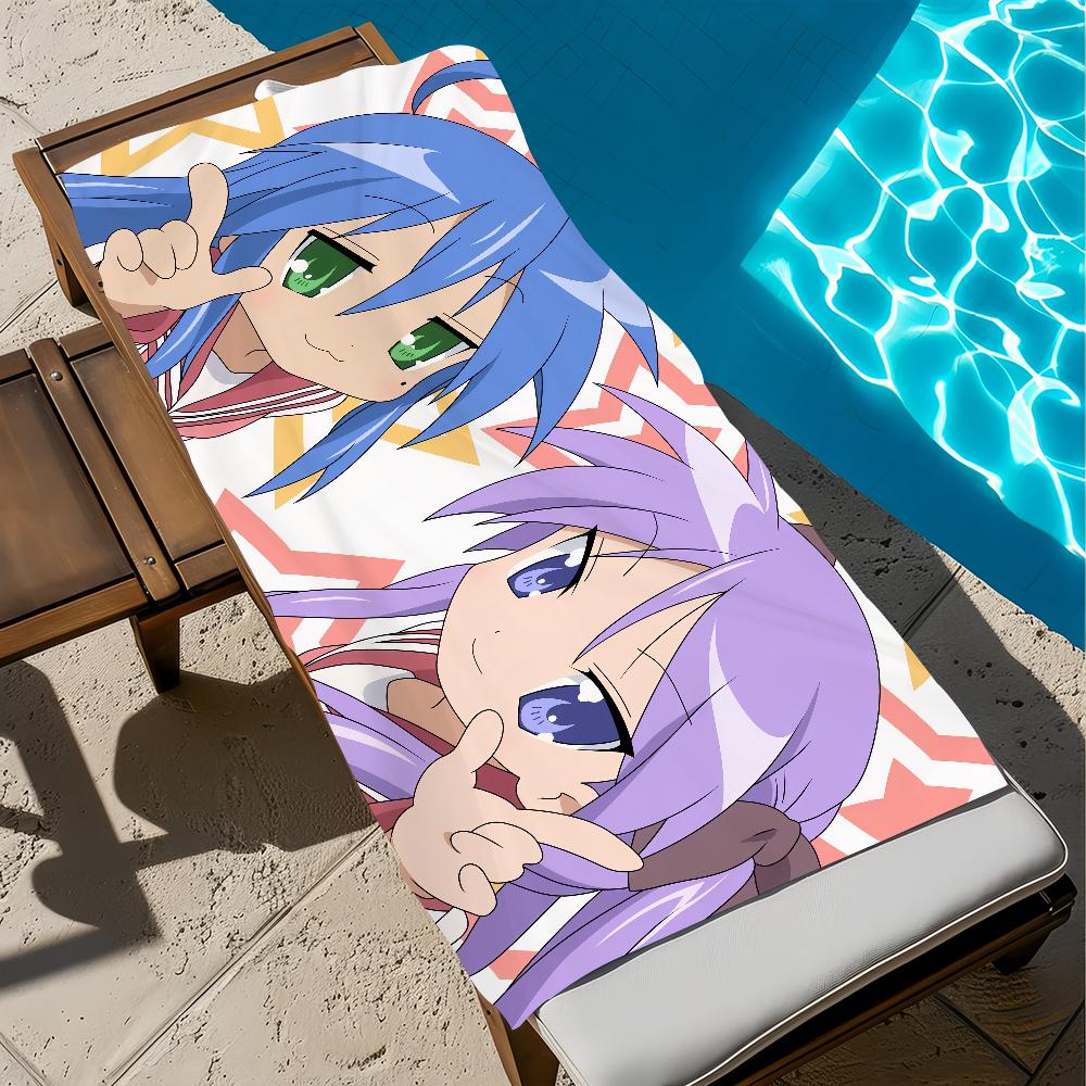 l-lucky anime s-stear Towel Large Quick-Drying Microfiber soft Beach Towel for Travel Fitness Sauna Bathing Camping