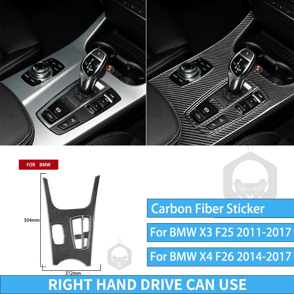 For BMW X3 F25 2011-2017 For X4 F26 2014-2017 Accessories Interior Dashboard Gear Outlet Full Set Kit Carbon Fiber Cover Sticker