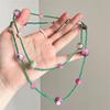 Collana con Perline di Conchiglie Colorate a Doppio Strato Boemia Usata