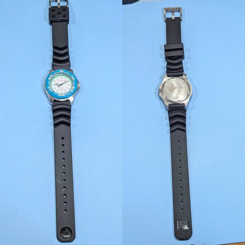 SEIKO ALBA AQUAGEAR and strap working K-95 (Battery replaced, condition)