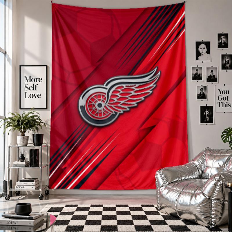 Detroit Red Wings Wall Tapestry Home Decor Wall Hanging Cloth for Bedroom Living Room Background