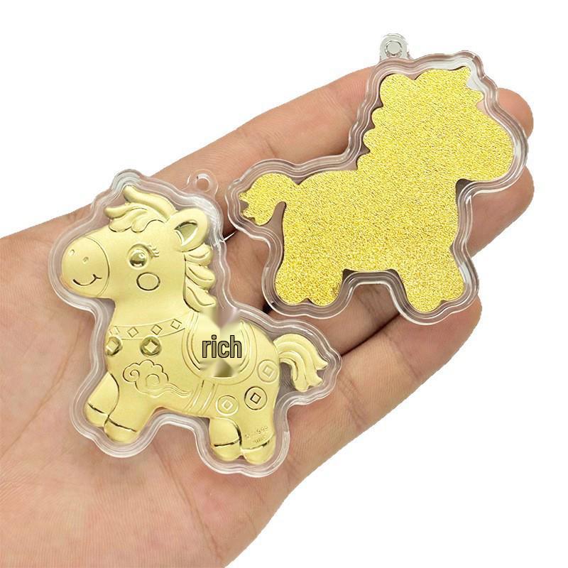 

Ключница Богатство из чистого золота 999 пробы: Золотой Подвеска-Шарм Маленькая Лошадка 【Gold-free】