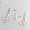 Mini White Color Scissor Portable Stainless Steel Blade Cutter for Paper Handwork Stationery Office School Gift