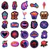 50 Creative Neon Graffiti Stickers Non-Repeating Neon Waterproof Decorative Stickers