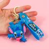 Disney Portachiavi Stitch con corna e cappello di Natale Portachiavi in PVC Carino Portachiavi di Natale per Decorazione Borsa Riempitivi per Calze Regalo