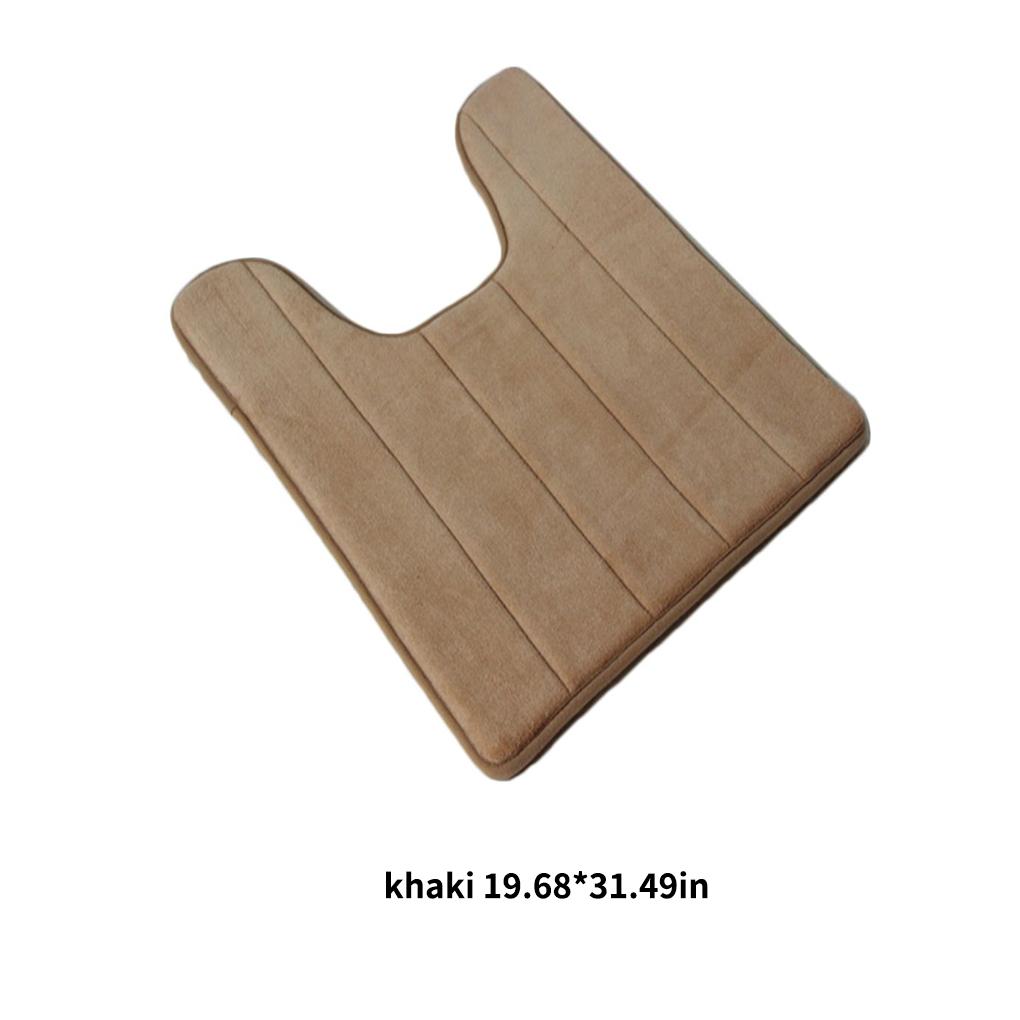 U-förmige Toilettenmatte Wasserabsorbierend Rutschfest Elastisch Hautfreundlich Badezimmerteppich Pad Badeteppich Duschschutz Haushalt Zuhause