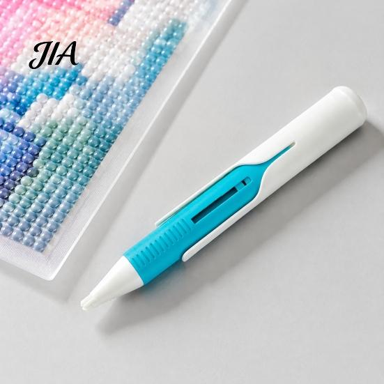 Suministros para Manualidades de Bordado Dispensador Automático de Cuentas, Bolígrafo para Arte con Diamantes Artificiales sin Cera, Herramienta Recogedora para Diamantes Redondos Gadgets para Manualidades