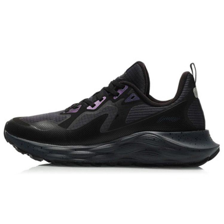 Li Ning Cloud Shield Cushioning Slip Resistant Abrasion Resistant Low Top Running Shoes Men's Black ARHQ143-2