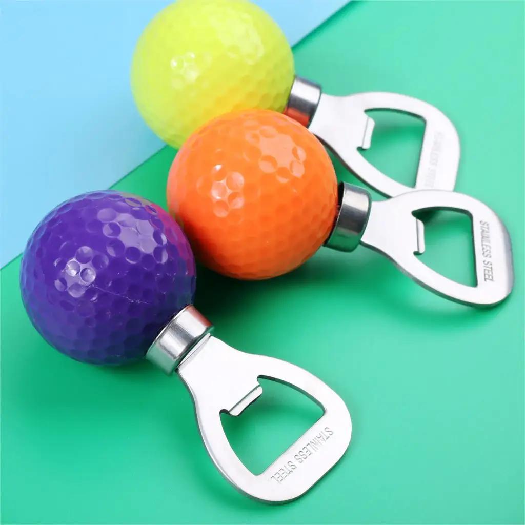 1 Pc Stainless Steel Golf Ball-Shaped Bottle Opener Novelty Corkscrew Wine And Beer Opener Golfer Practice Golf Training Aids